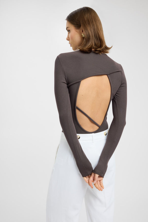 Kookai Sage Bodysuit Dark Nestle