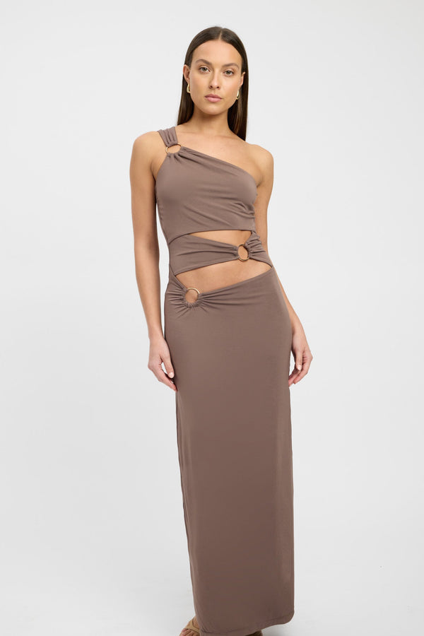 Kookai Sam Maxi Dress Walnut