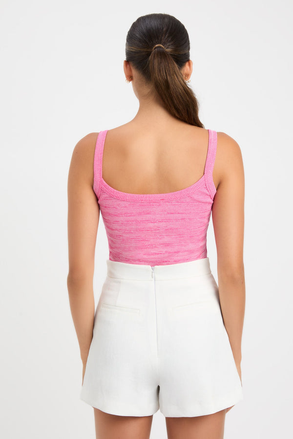 Kookai Samson Tank Hot Pink Marle