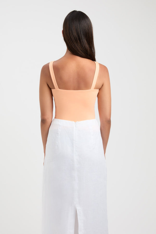 Kookai Sarah Vee Top Peach Quartz
