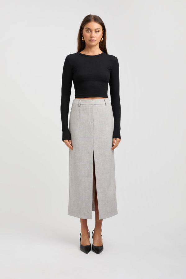 kookai Sareh Long Sleeve Crop Black