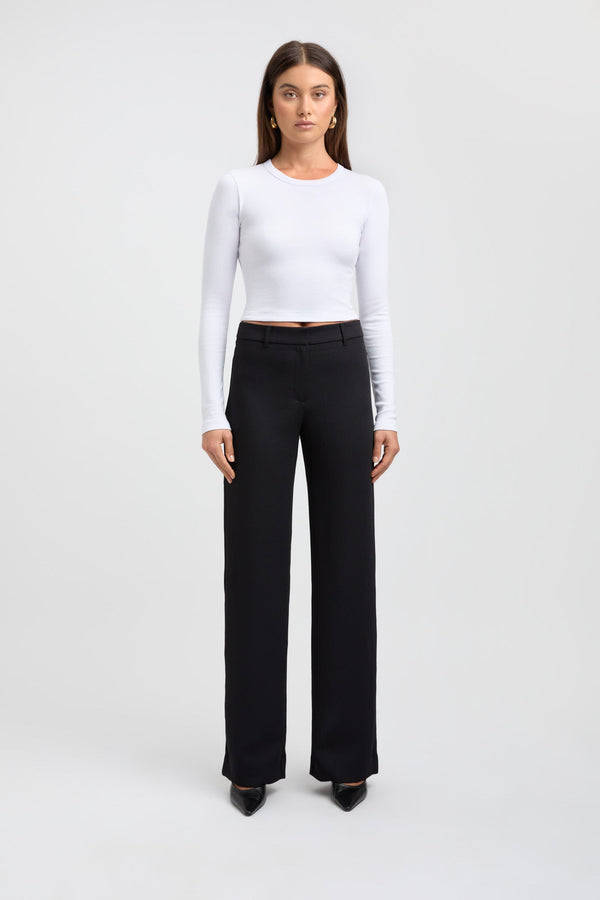kookai Sareh Long Sleeve Crop White
