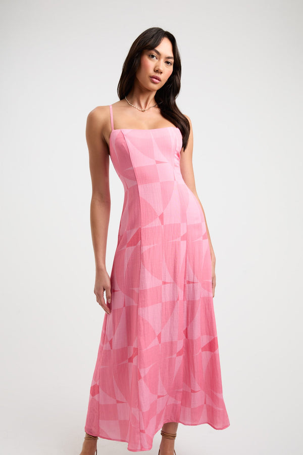 Kookai Saskia Midi Dress Pink
