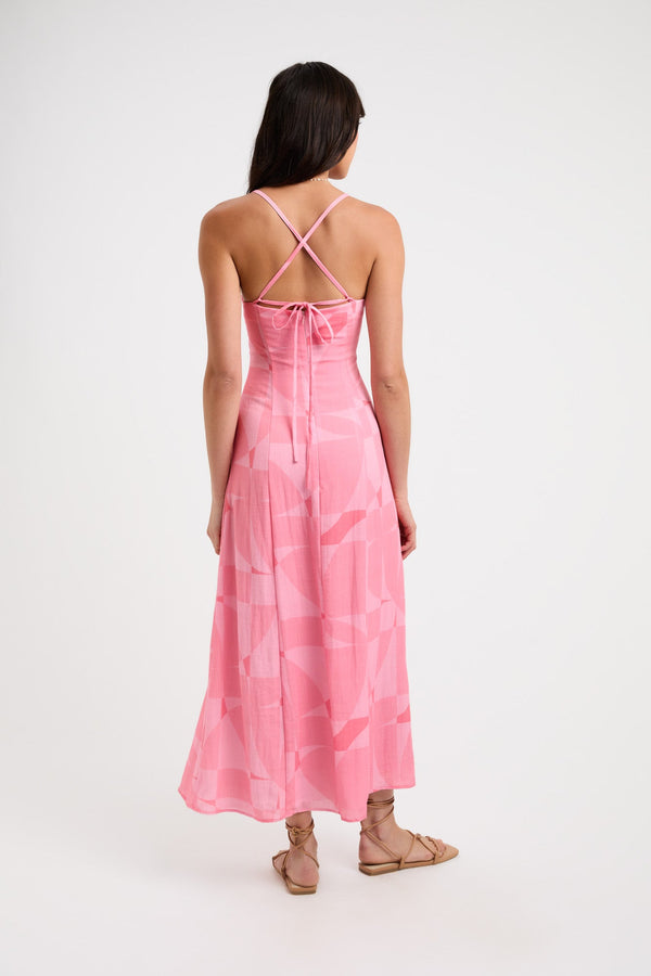 Kookai Saskia Midi Dress Pink