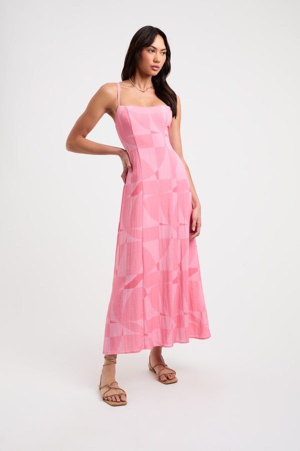 kookai Saskia Midi Dress Pink