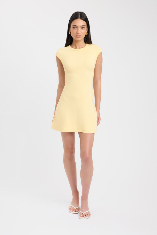 kookai Savannah Mini Dress Lemon Marle