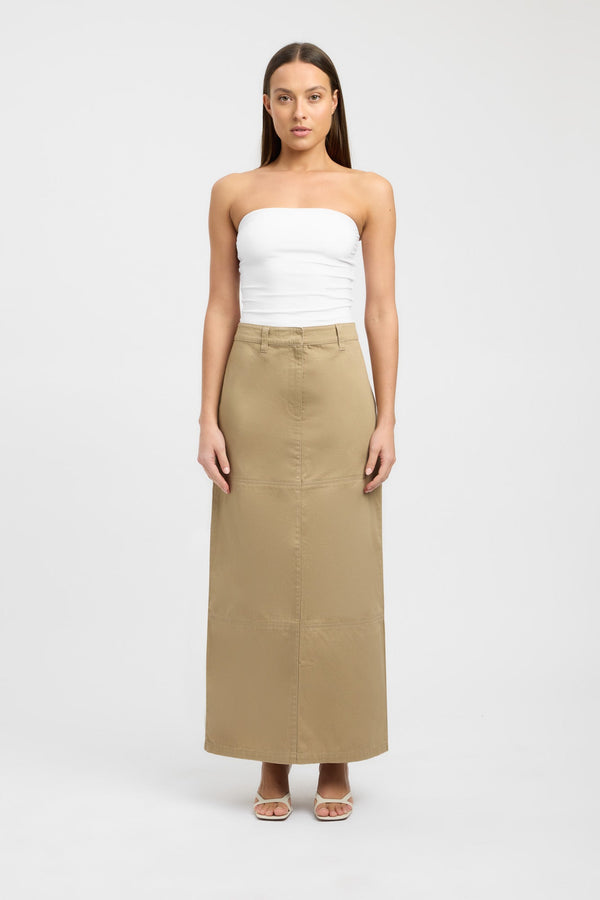 kookai Sawyer Skirt Camel
