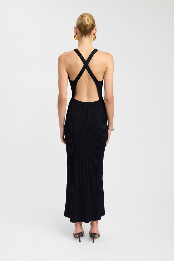 Kookai Serah Cross Back Dress Black