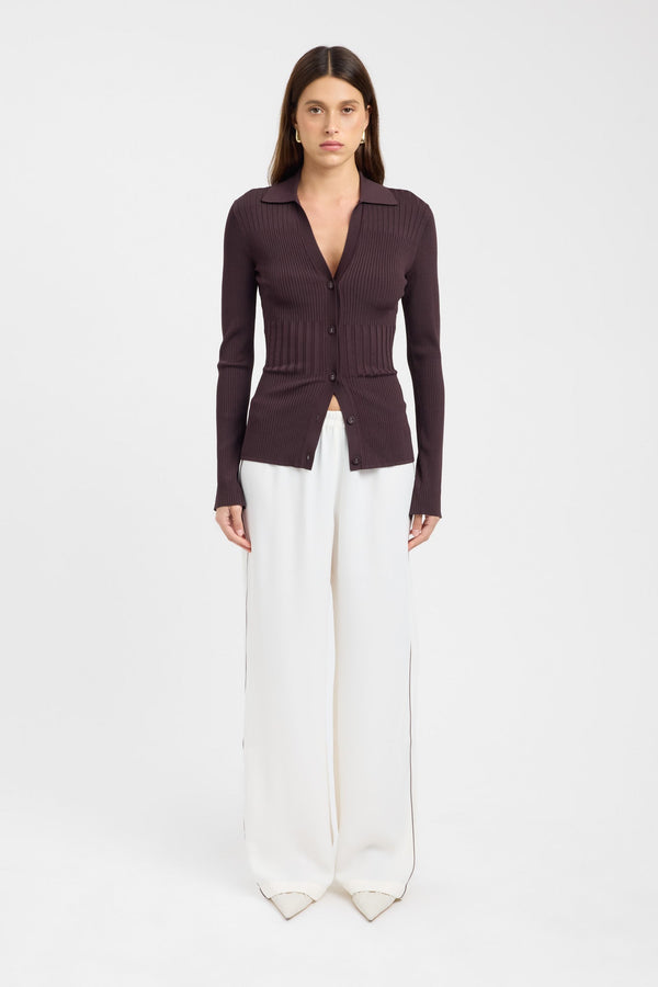 kookai Serah Shirt Hot Chocolate