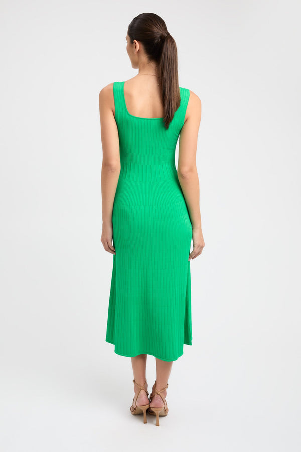 Kookai Serah Tank Midi Dress Island Green