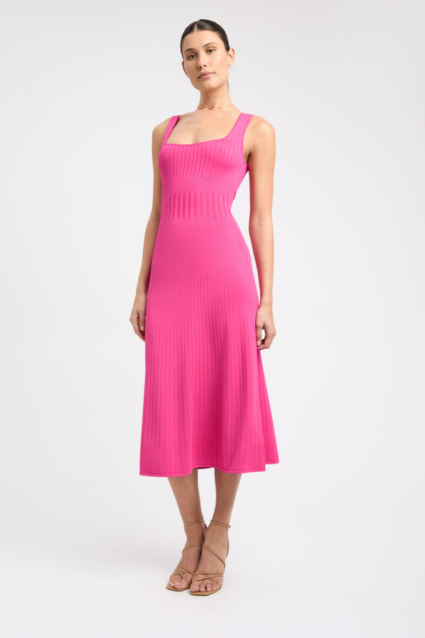 kookai Serah Tank Midi Dress Paradise Pink