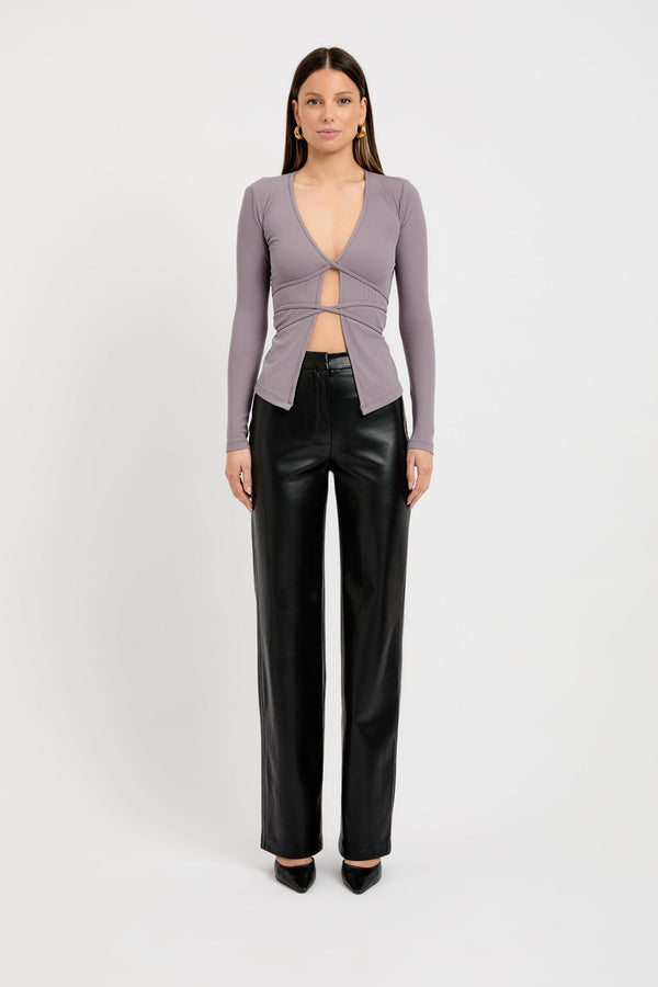 kookai Sereya Top Volcanic Grey