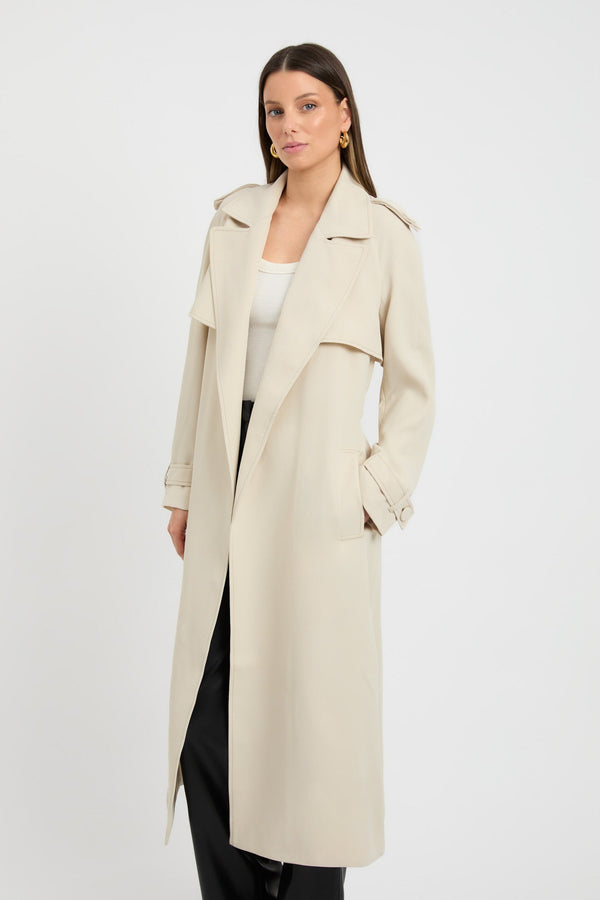 Kookai Serge Core Trench Fog