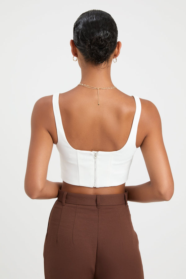 Kookai Serge Scoop Top White