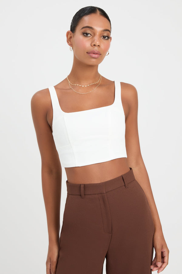 kookai Serge Scoop Top White