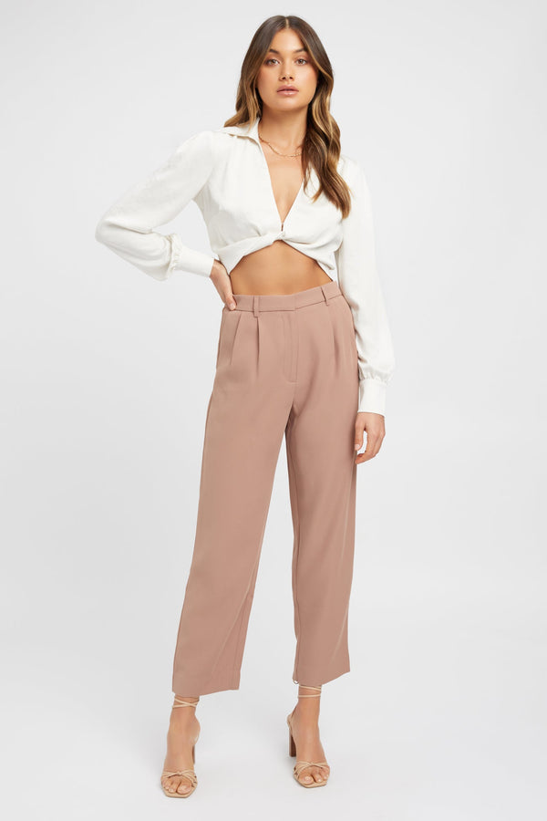 kookai Serge Straight Pants Tan
