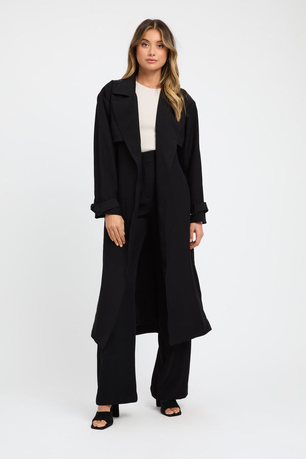 kookai Serge Trench Black