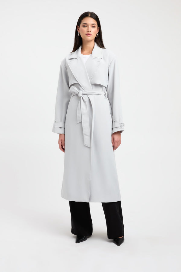 Kookai Serge Trench Soft Grey