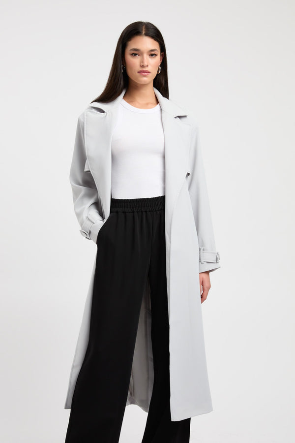 Kookai Serge Trench Soft Grey