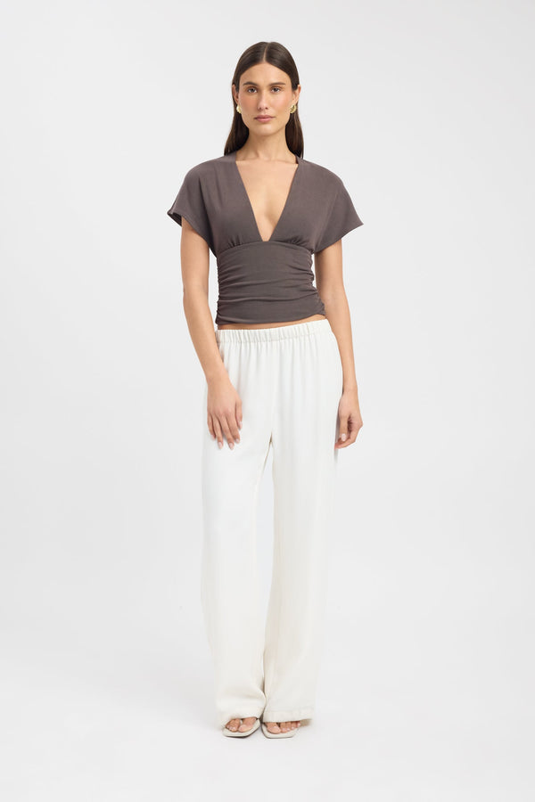 kookai Shae Top Dark Nestle