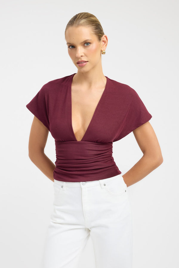 Kookai Shae Top Windsor Wine