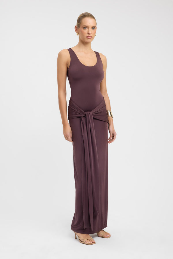 Kookai Shara Maxi Dress Dark Mahogany