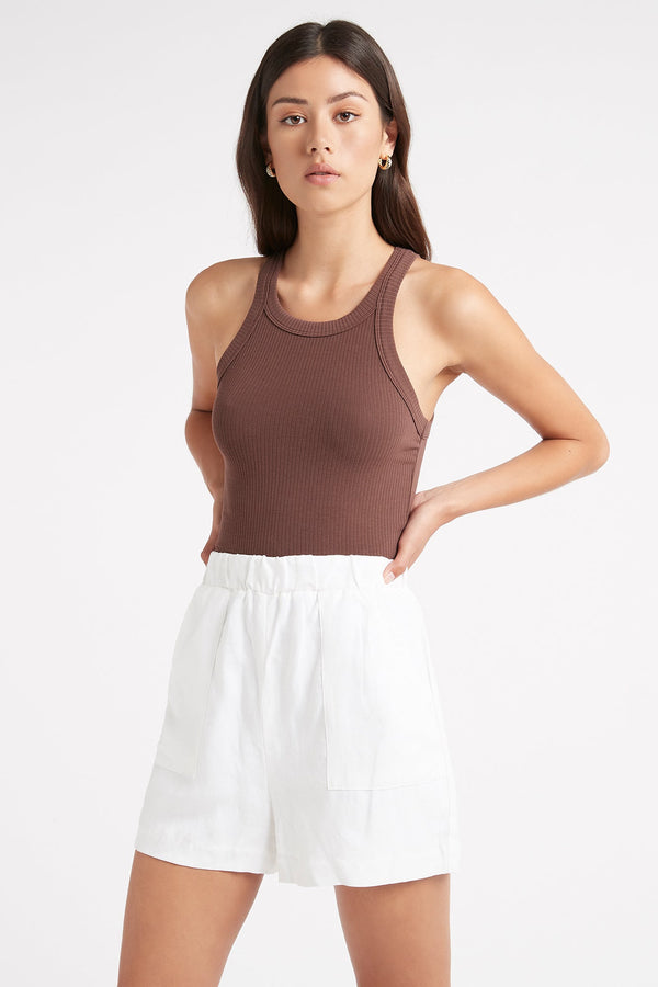 kookai Shoreline Summer Shorts Bleached White