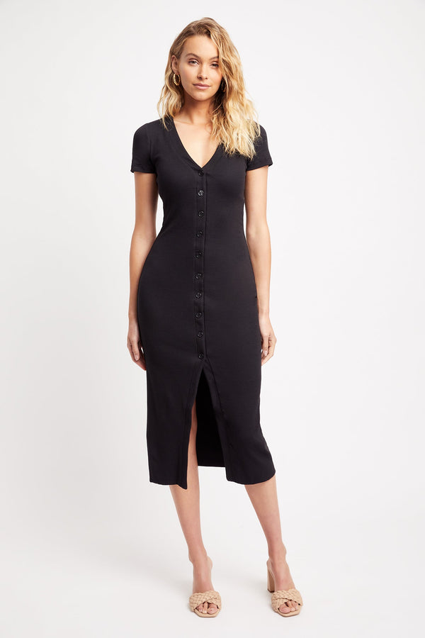 Kookai Sidney Midi Dress Black