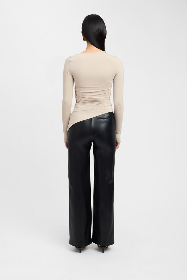 Kookai Silene Asymmetric Top Vanilla Bean