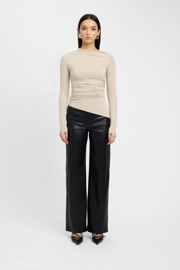 kookai Silene Asymmetric Top Vanilla Bean