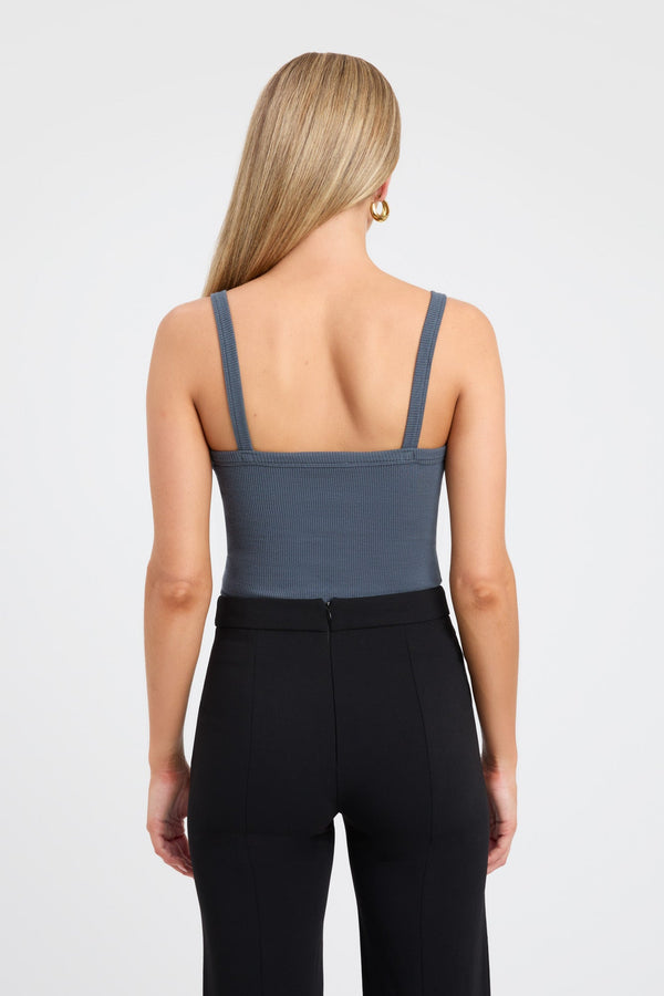 Kookai Simone Core Tank Dark Slate