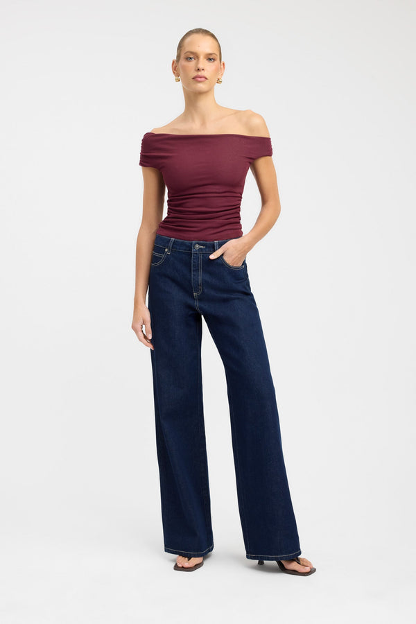 kookai Sloane Top Windsor Wine