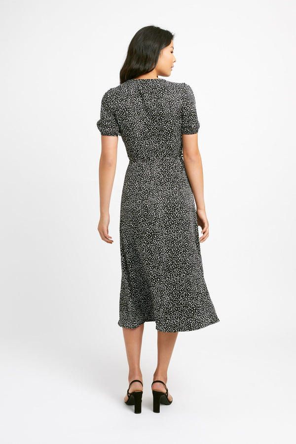 Kookai Snow Leopard Wrap Dress Multi