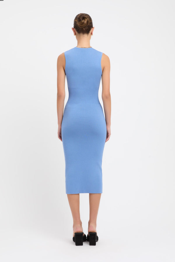 Kookai Snowden Rib Corset Dress Allure Blue