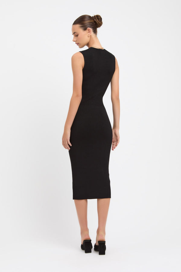 Kookai Snowden Rib Corset Dress Black