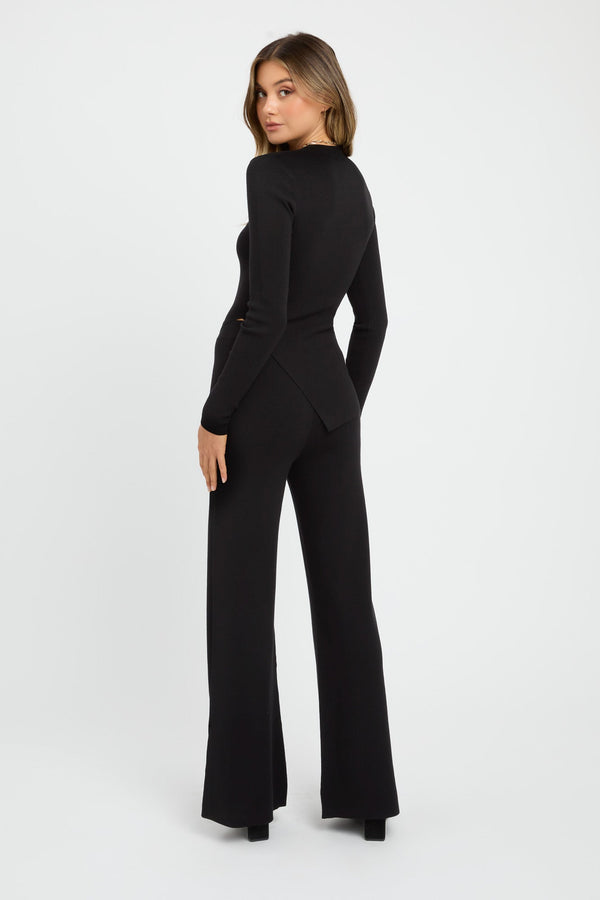 Kookai Snowden Split Pant Black