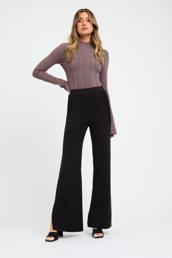 Kookai Snowden Split Pant Black