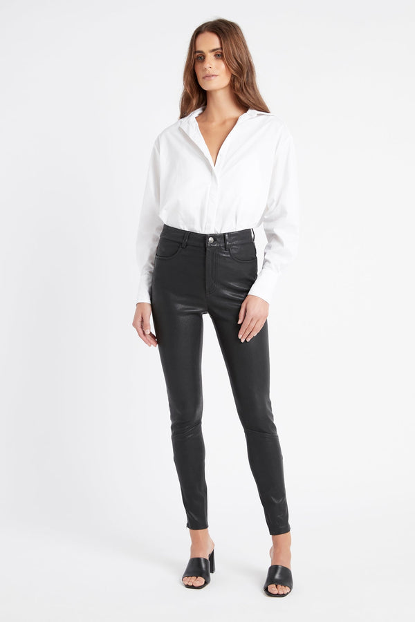 kookai Soho Leather Pants Black