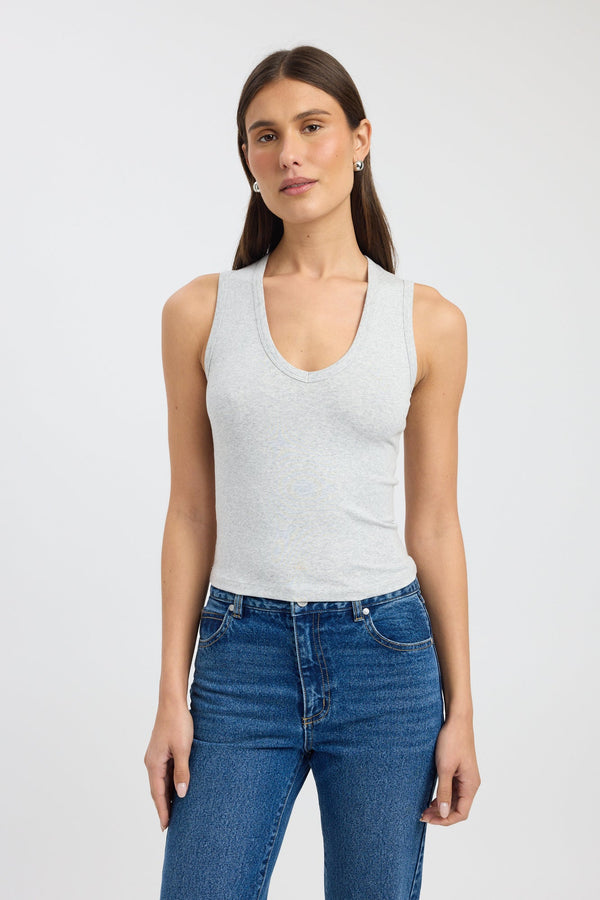Kookai Soho Tank Dark Grey Marle
