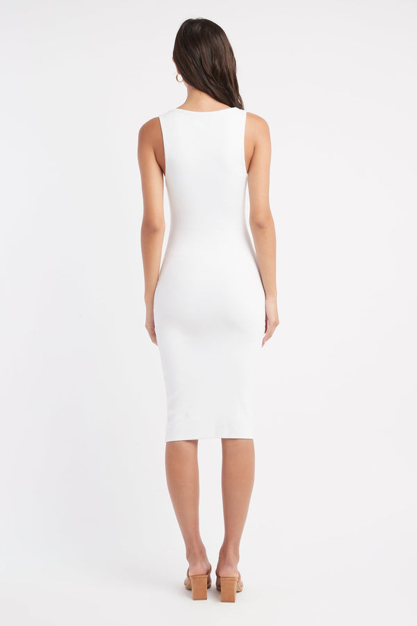Kookai Sophie Button Midi Dress White