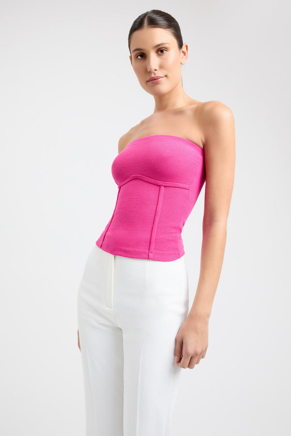 kookai Staple Bind Tank Paradise Pink