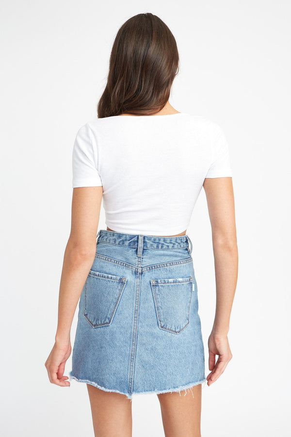 Kookai Staple Crop Top White