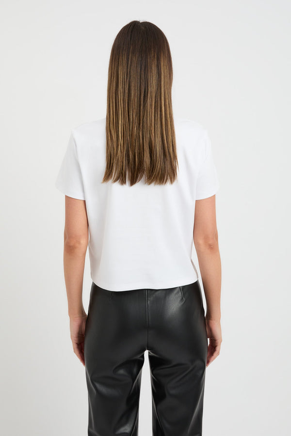 Kookai Staple Cropped Tee White