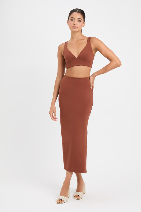 Kookai Staple Vee Bralette Sienna