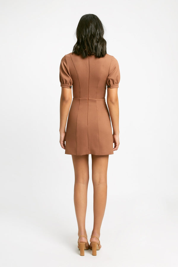 Kookai Stella Button Mini Dress Clove
