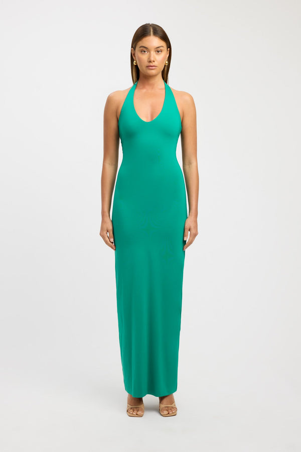 kookai Stella Halter Maxi Dress Apple