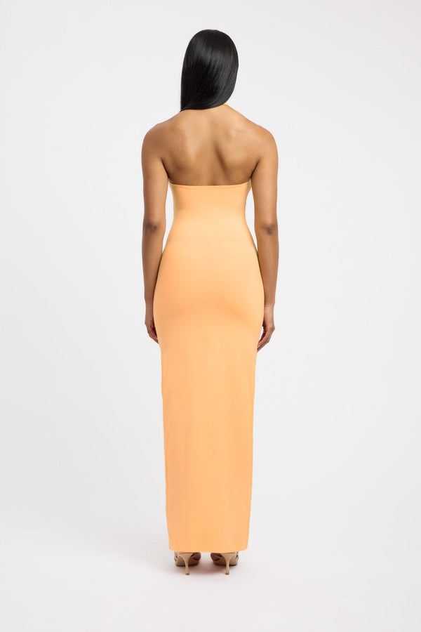 Kookai Stella Halter Maxi Dress Papaya Sorbet