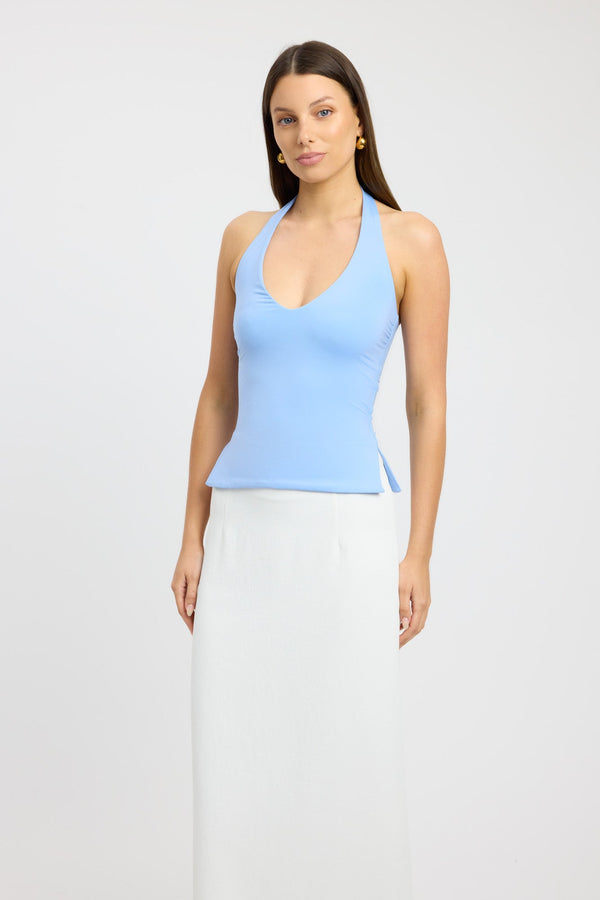 Kookai Stella Halter Top Cerulean