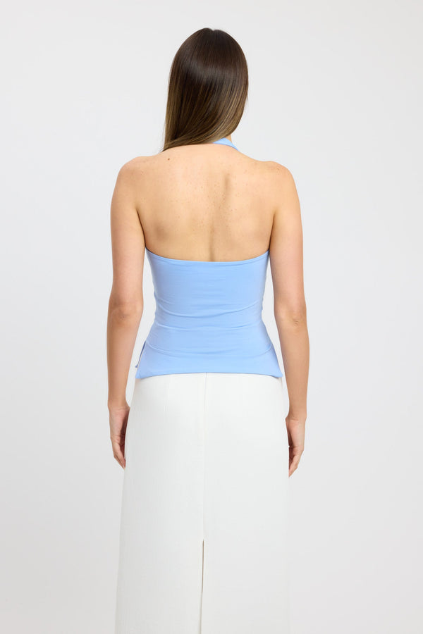 Kookai Stella Halter Top Cerulean