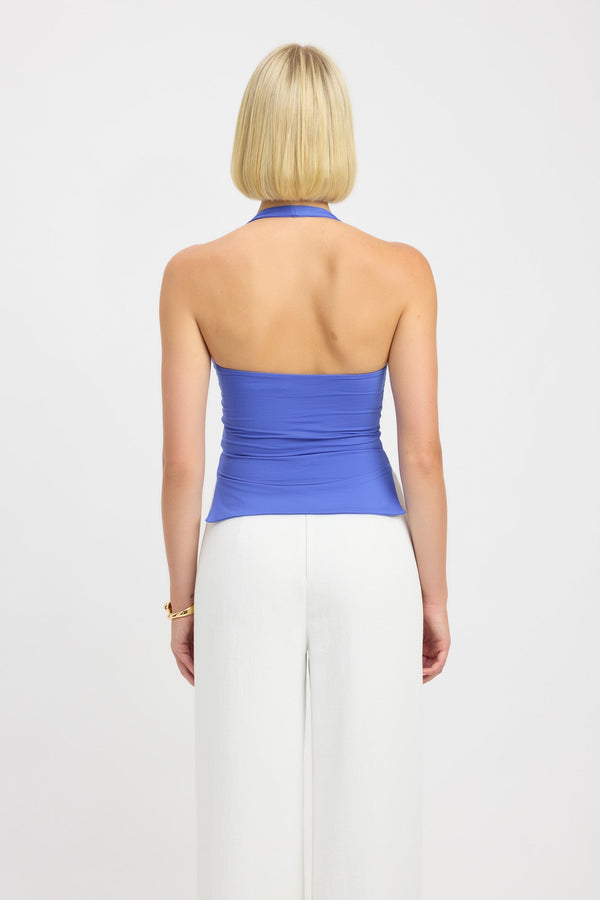 Kookai Stella Halter Top Miami Blue